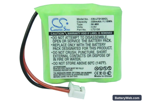 Loewe Alpha TEL3100 Replacement Battery, 3.6V, 320mAh, Ni-MH 5