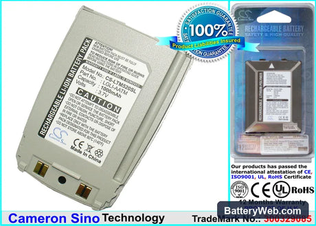 LG VX1 Replacement Battery, 3.7V, 1000mAh, Li-ion 1