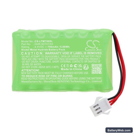 Seiko QR-350 Replacement Battery, 8.4V, 700mAh, Ni-MH 3