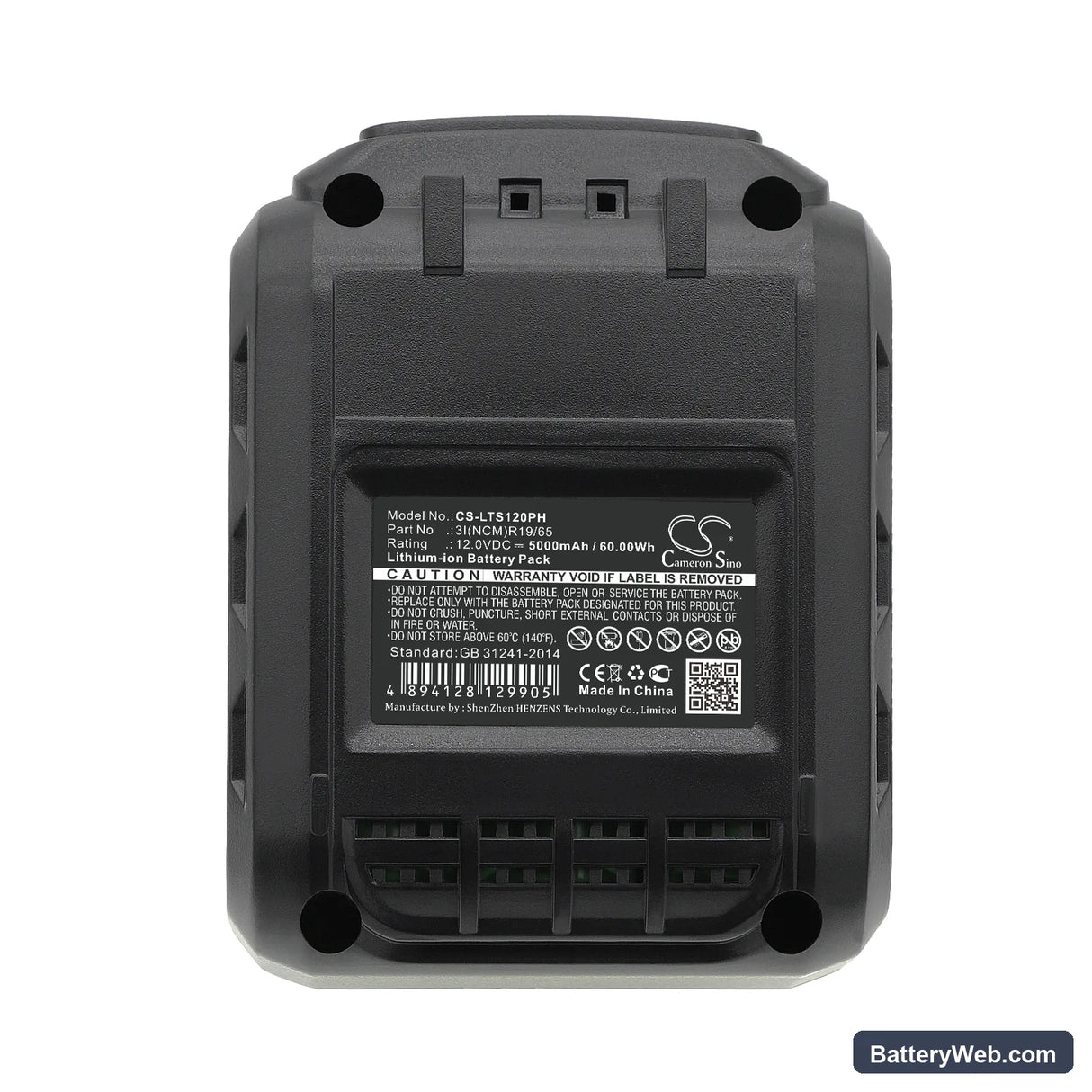 LUX-TOOLS ABS-12-Li Replacement Battery, 12V, 5000mAh, Li-ion 5