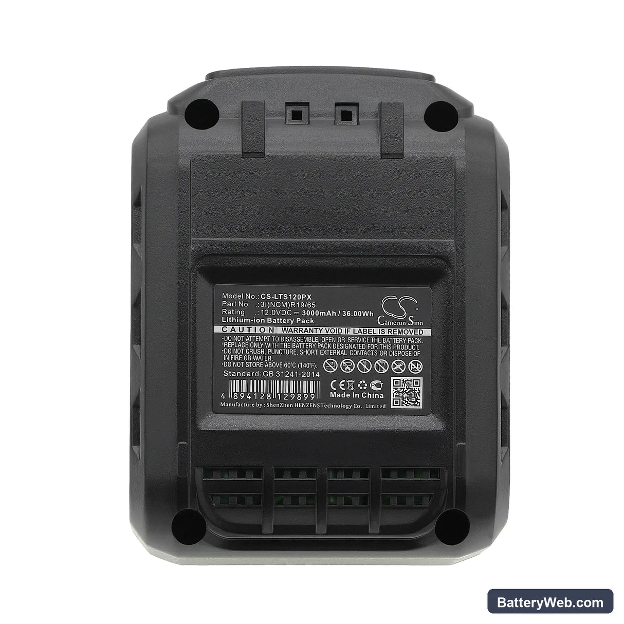 LUX-TOOLS ABS-12-Li Replacement Battery, 12V, 3000mAh, Li-ion 5