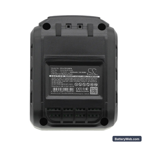 LUX-TOOLS ABS-12-Li Replacement Battery, 12V, 3000mAh, Li-ion 5