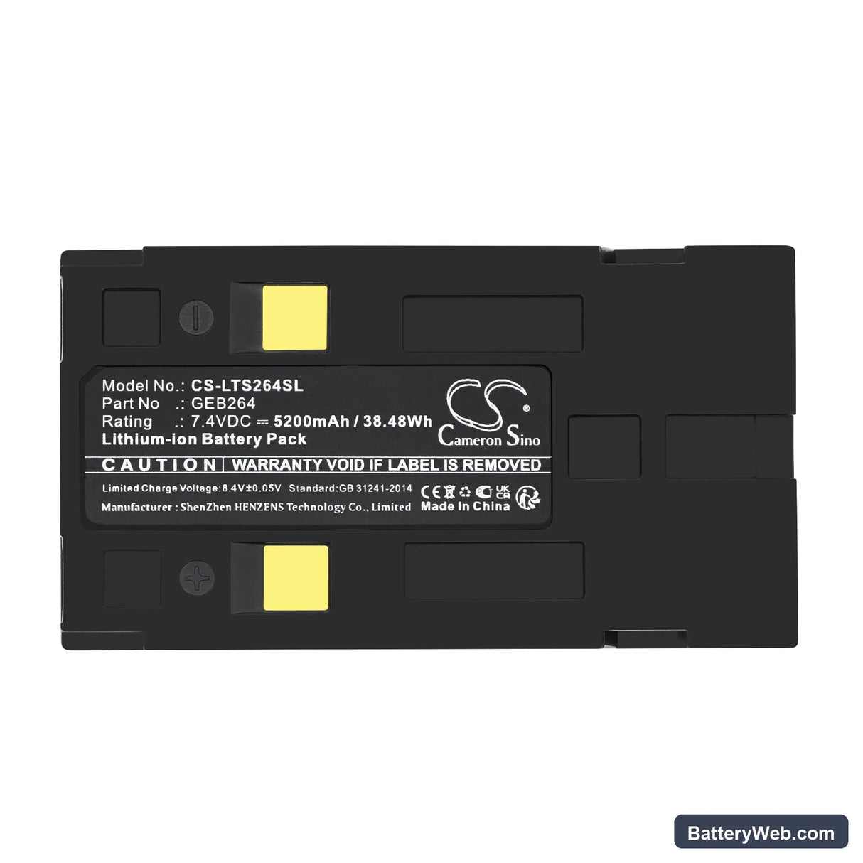 Leica TS01 Total Station Replacement Battery, 7.4V, 5200mAh, Li-ion 5