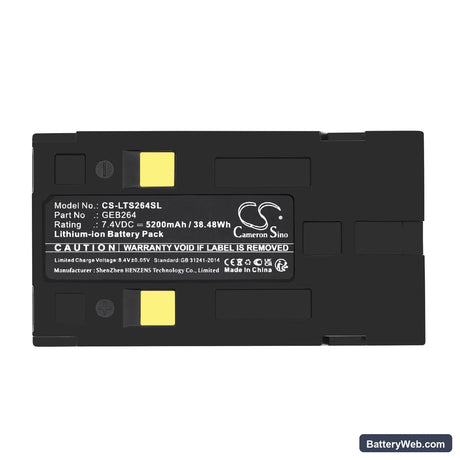 Leica TS01 Total Station Replacement Battery, 7.4V, 5200mAh, Li-ion 5