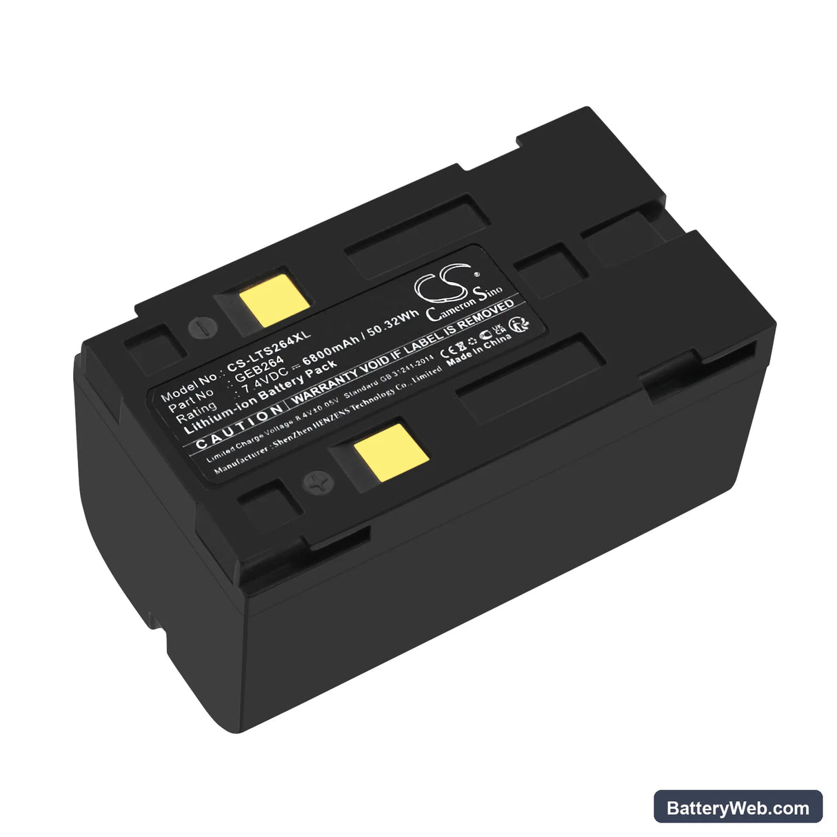 Leica TS01 Total Station Replacement Battery, 7.4V, 6800mAh, Li-ion 1