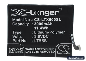 LeTV 1 Replacement Battery, 3.8V, 3000mAh, Li-Polymer 1