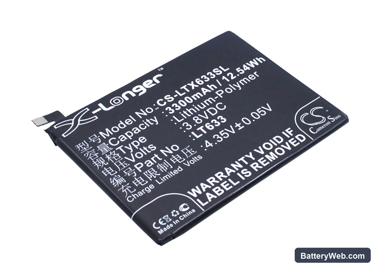 LeTV Max Replacement Battery, 3.8V, 3300mAh, Li-Polymer 1