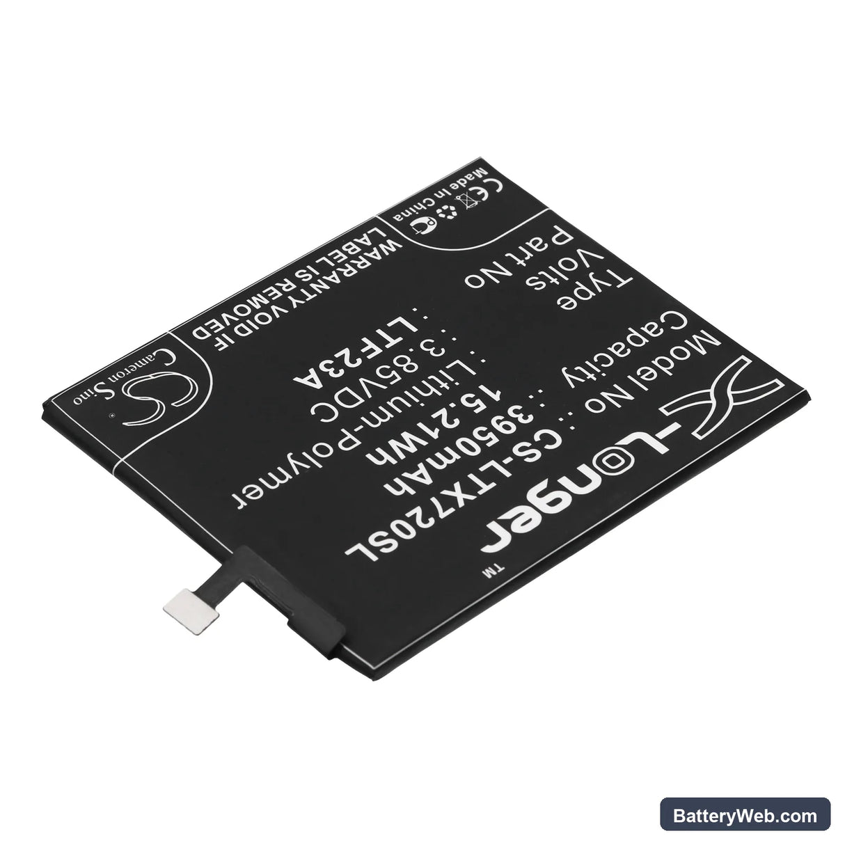 LeTV Le Pro 3 Replacement Battery, 3.85V, 3950mAh, Li-Polymer 2