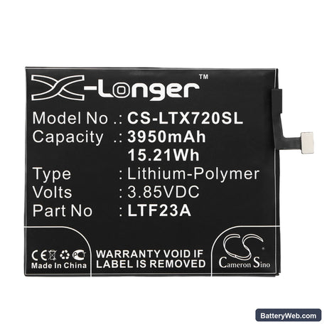 LeTV Le Pro 3 Replacement Battery, 3.85V, 3950mAh, Li-Polymer 3