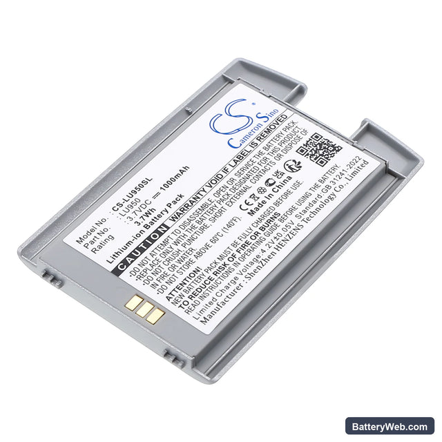 LG KU950 Replacement Battery, 3.7V, 1000mAh, Li-ion 1