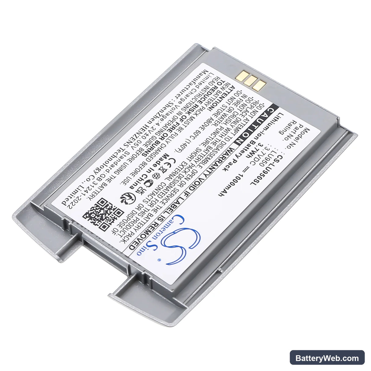 LG KU950 Replacement Battery, 3.7V, 1000mAh, Li-ion 2