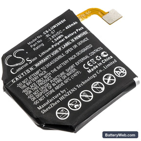 LG Watch Urbane 2nd Edition LTE Replacement Battery, 3.85V, 400mAh, Li-Polymer 1