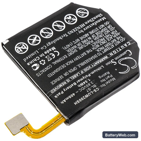 LG Watch Urbane 2nd Edition LTE Replacement Battery, 3.85V, 400mAh, Li-Polymer 2