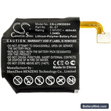 LG Watch Urbane 2nd Edition LTE Replacement Battery, 3.85V, 400mAh, Li-Polymer 3