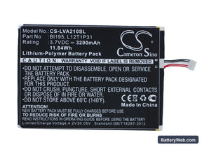 Lenovo A2107 Replacement Battery, 3.7V, 3200mAh, Li-Polymer 1