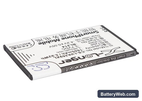 Lenovo A208t Replacement Battery, 3.7V, 1600mAh, Li-ion 2