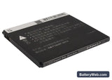 Lenovo A706 Replacement Battery, 3.7V, 1350mAh, Li-ion 4