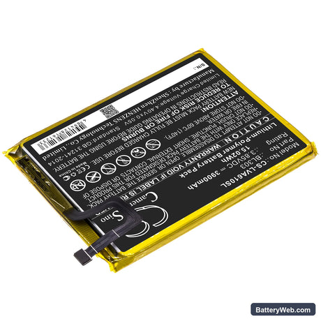 Lenovo A6 Note Replacement Battery, 3.85V, 3900mAh, Li-Polymer 2