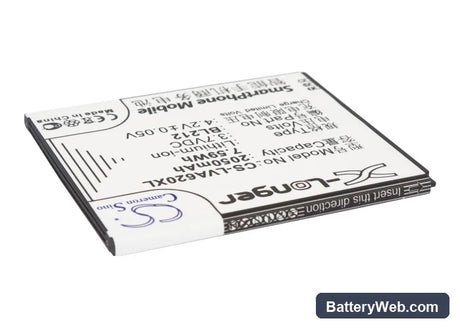 Lenovo S898ts Replacement Battery, 3.7V, 2050mAh, Li-ion 2