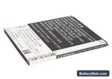 Lenovo S898ts Replacement Battery, 3.7V, 2050mAh, Li-ion 3