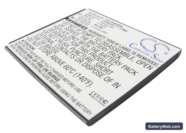 Lenovo A8 Replacement Battery, 3.7V, 2100mAh, Li-ion 1