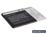 Lenovo A880 Replacement Battery, 3.7V, 1900mAh, Li-ion 4