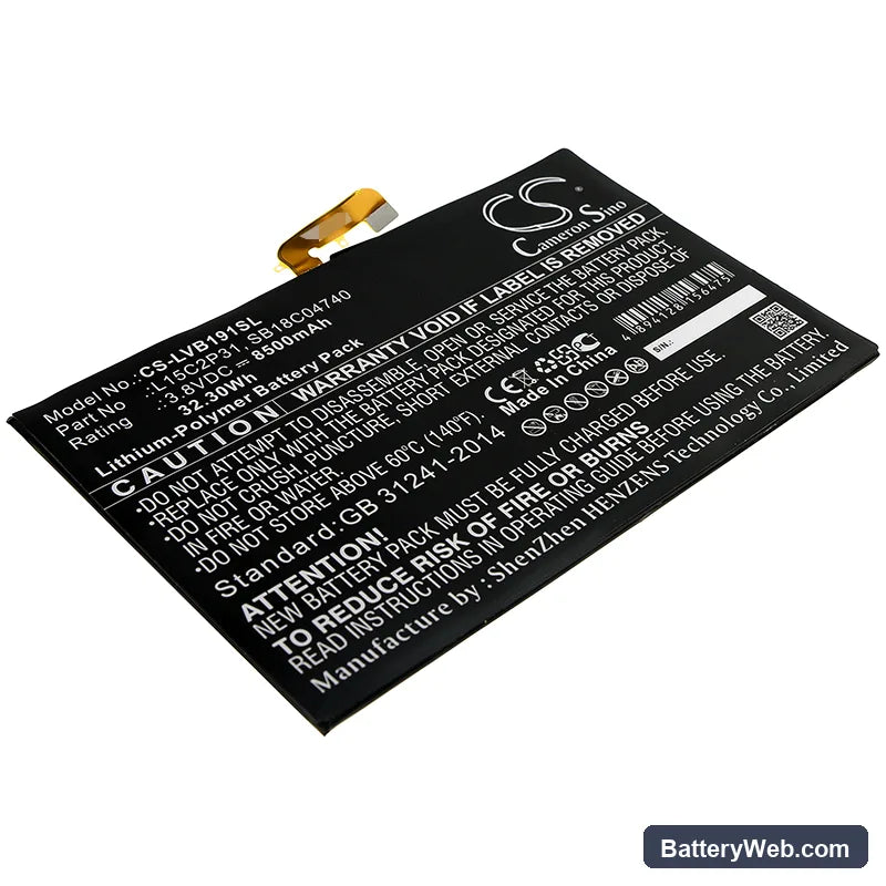 Lenovo Yoga Book Replacement Battery, 3.8V, 8500mAh, Li-Polymer 1