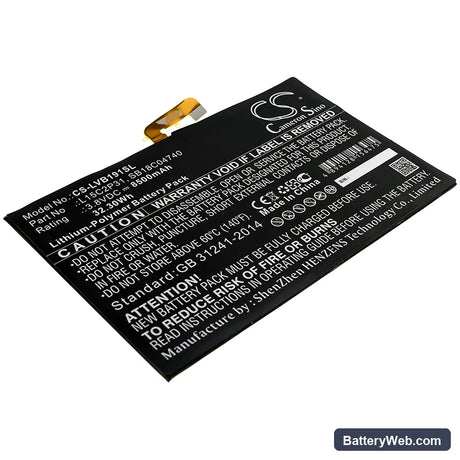 Lenovo Yoga Book Replacement Battery, 3.8V, 8500mAh, Li-Polymer 1