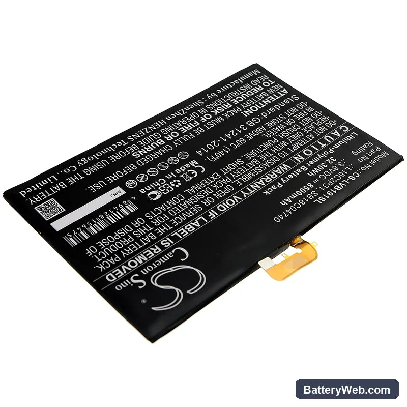 Lenovo Yoga Book Replacement Battery, 3.8V, 8500mAh, Li-Polymer 2