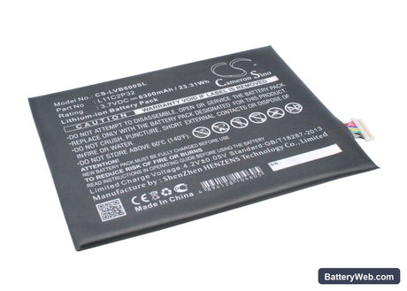 Lenovo IdeaPad S6000 Replacement Battery, 3.7V, 6300mAh, Li-Polymer 2