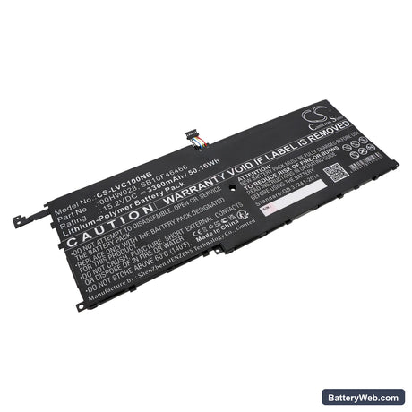 Lenovo ThinkPad X1 Carbon 2016 Replacement Battery, 15.2V, 3300mAh, Li-Polymer 1