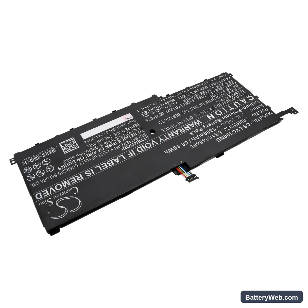 Lenovo ThinkPad X1 Carbon 2016 Replacement Battery, 15.2V, 3300mAh, Li-Polymer 2