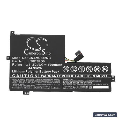 Lenovo 300w Gen 3 82J1001HSP Replacement Battery, 11.52V, 3900mAh, Li-Polymer 3