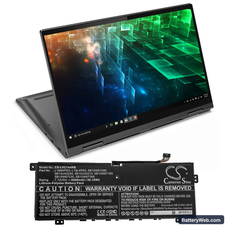 Lenovo Yoga C740 14 Replacement Battery, 7.72V, 6500mAh, Li-Polymer 5