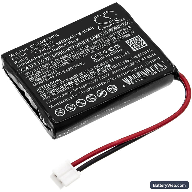 Levana Palm Replacement Battery, 3.7V, 1600mAh, Li-Polymer 1