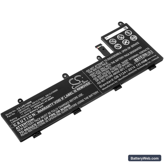 Lenovo ThinkPad Yoga 11e 20GA000MUS Replacement Battery, 11.25V, 3650mAh, Li-Polymer 1