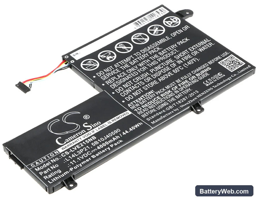 Lenovo Edge 2-1580 Replacement Battery, 11.1V, 4000mAh, Li-Polymer 1
