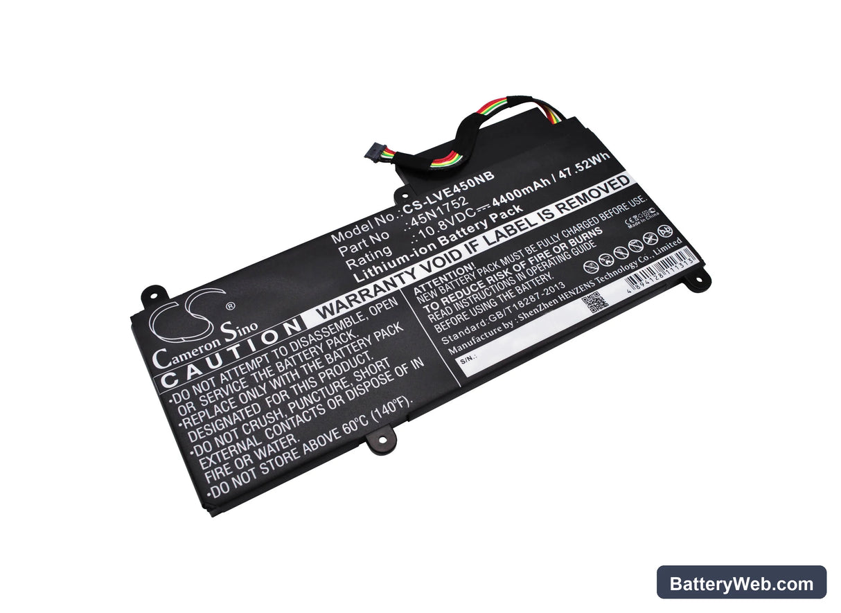 Lenovo ThinkPad E450 Replacement Battery, 10.8V, 4400mAh, Li-ion 2