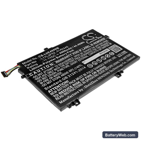 Lenovo ThinkPad E590(20NB0032CD) Replacement Battery, 11.1V, 4000mAh, Li-Polymer 1