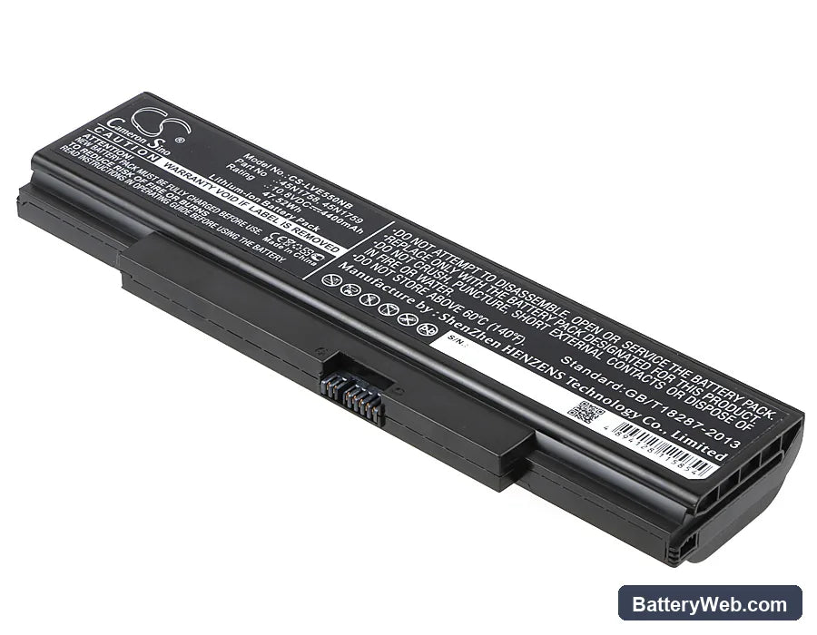 Lenovo ThinkPad Edge E550 Replacement Battery, 10.8V, 4400mAh, Li-ion 1