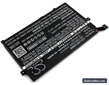 Lenovo Thinkpad E470 Replacement Battery, 10.95V, 4100mAh, Li-Polymer 2