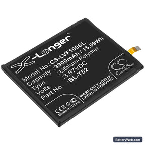 LG Wing 5G Replacement Battery, 3.87V, 3900mAh, Li-Polymer 1