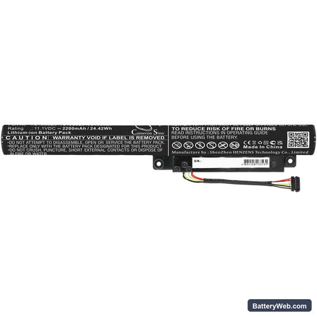 Lenovo IdeaPad Flex 10 Replacement Battery, 11.1V, 2200mAh, Li-ion 3
