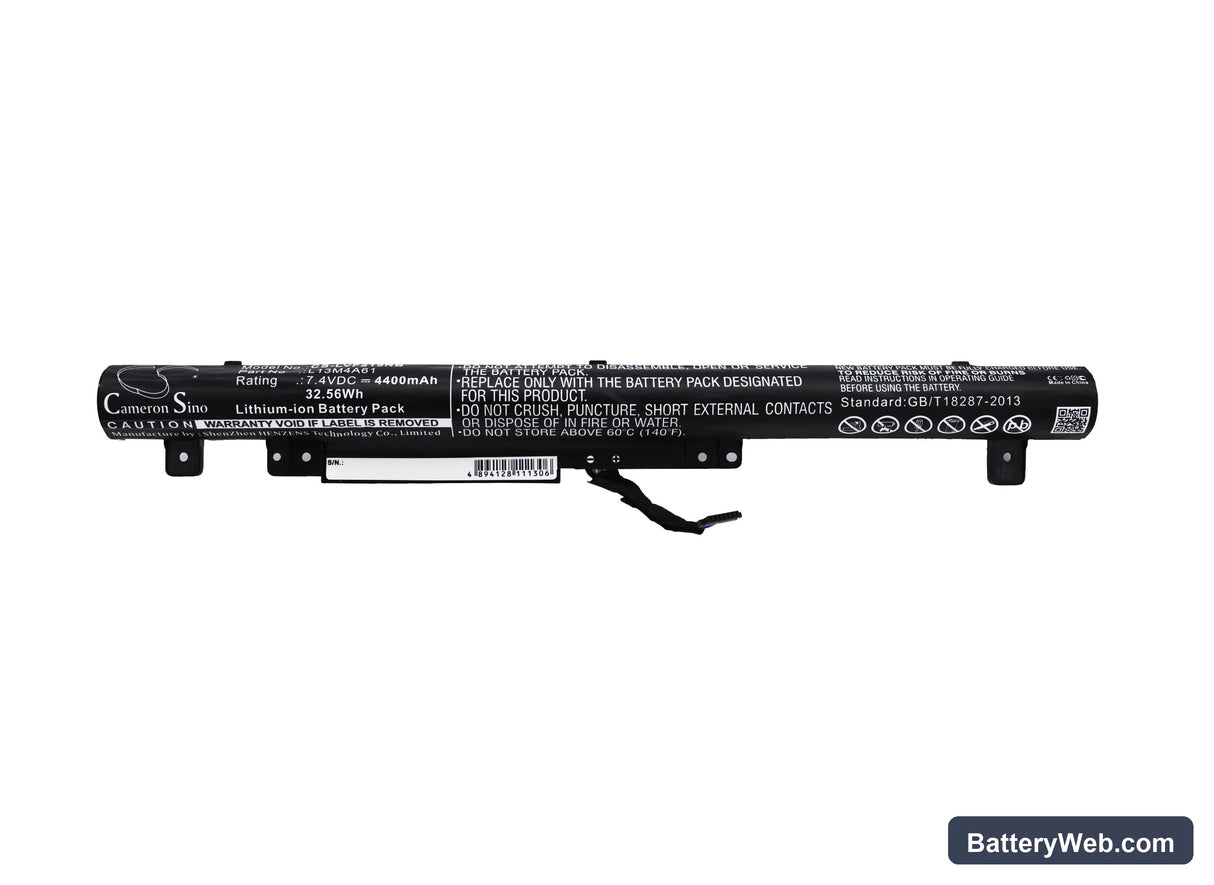Lenovo Flex 2 15" Replacement Battery, 7.4V, 4400mAh, Li-ion 5