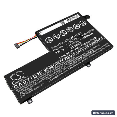 Lenovo Flex 4 1470 Replacement Battery, 11.4V, 4500mAh, Li-Polymer 1