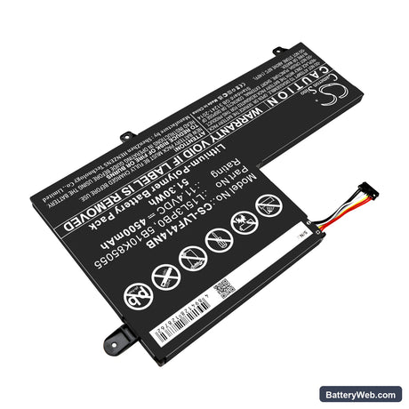Lenovo Flex 4 1470 Replacement Battery, 11.4V, 4500mAh, Li-Polymer 2