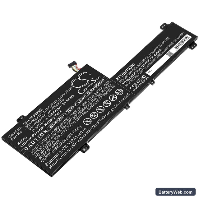 Lenovo IdeaPad Flex 5 Replacement Battery, 11.55V, 4500mAh, Li-Polymer 1