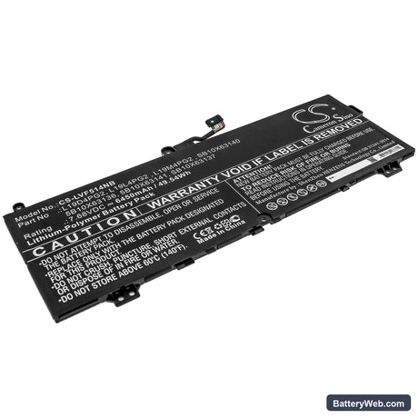 Lenovo IdeaPad Flex 5 1470 Replacement Battery, 7.68V, 6450mAh, Li-Polymer 1