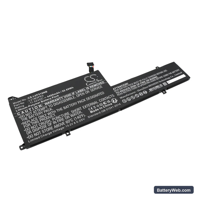 Lenovo IdeaPad Flex 5 14IAU7 82R7006TUK Replacement Battery, 11.52V, 4400mAh, Li-Polymer 1
