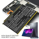 Lenovo Pad Pro 2021 Replacement Battery, 3.85V, 8400mAh, Li-Polymer 5